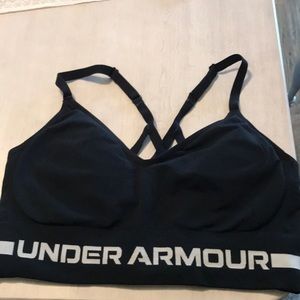 Under Armour Compression Sports Bra, Size XL, Black, never worn